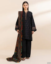 KHAADI BRAND EMBROIDERED DHANAK WOOL 3 PIECE
